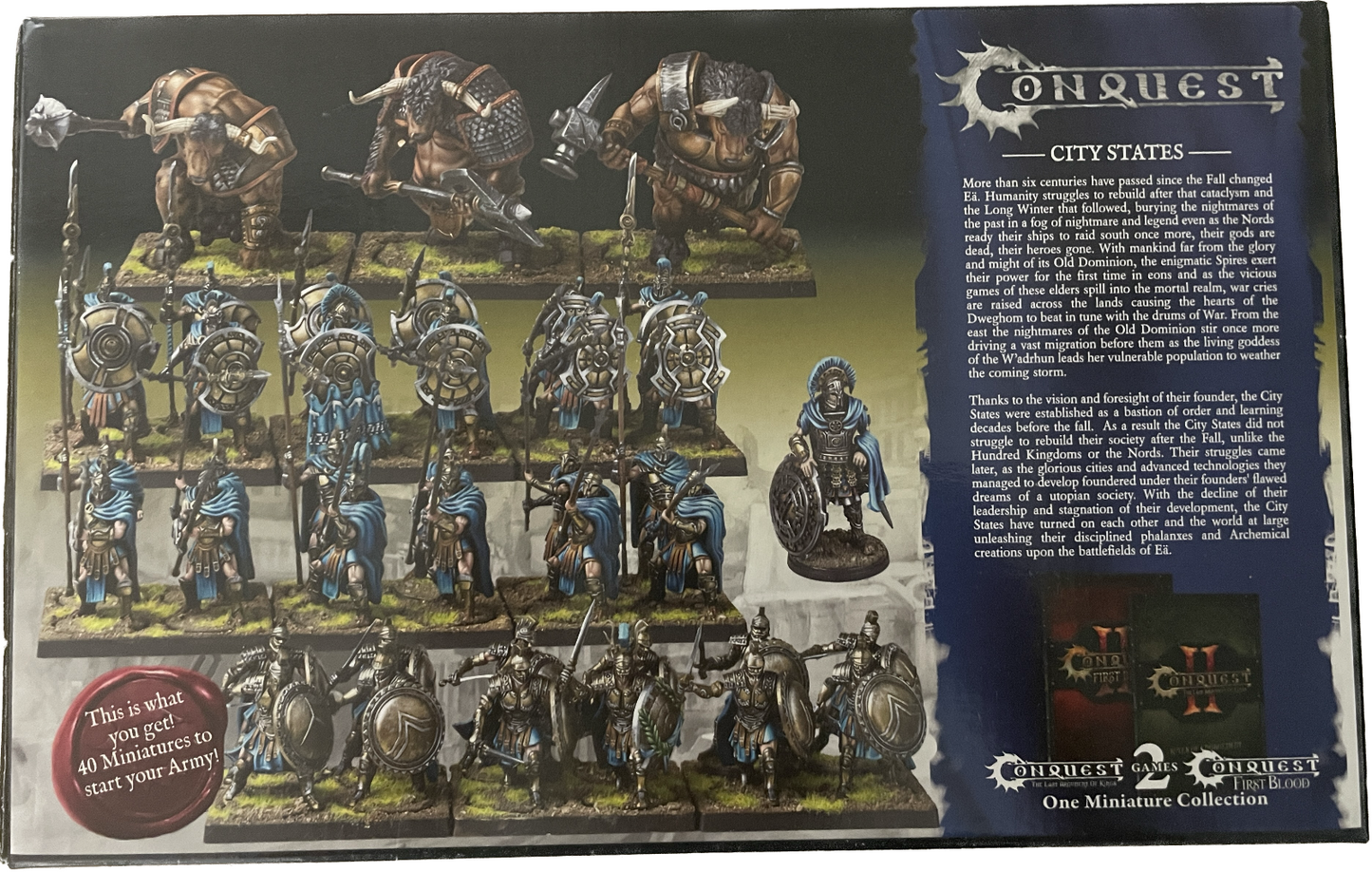 Conquest City States One Player Starter Set - 40 Miniatures!
