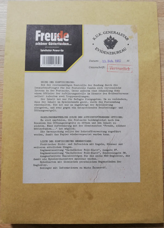 Spielleiter Power-up für Freude, schöner Götterfunken...