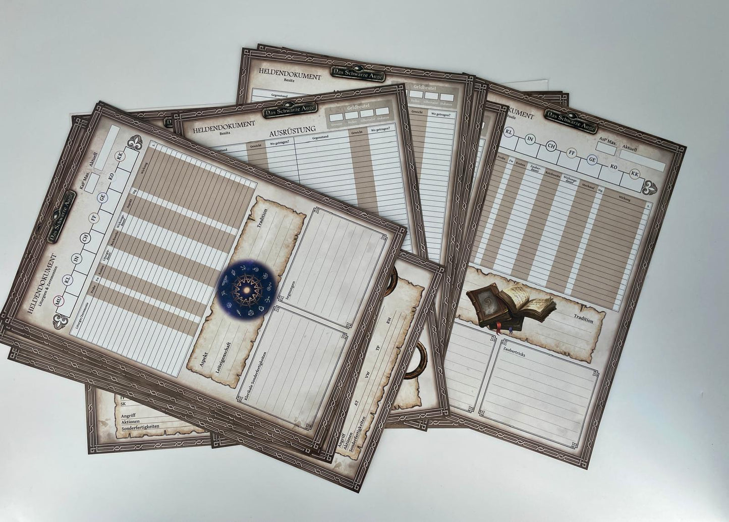 DSA5 Heldendokumente - Das Schwarze Auge Charakterbögen | Ulisses Spiele | Neu